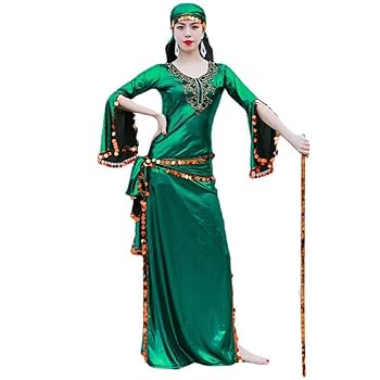 七彩サイディドレス　ヒップスカーフ付き Amazon.co.jp: Lomohanaga ベリーダンス衣装 コスチューム サ